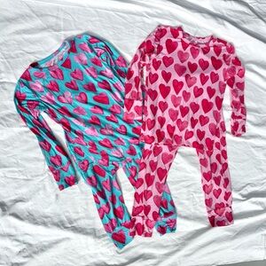 🩷 Posh Peanut Heart Pajama Set Bundle size 5t and 5t-6t